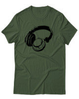 T-Shirt Αντρικό - Headphones - Color Thumbnail Κυπαρισσί