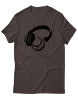 T-Shirt Αντρικό - Headphones - Color Thumbnail Καφέ
