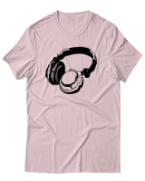 T-Shirt Αντρικό - Headphones - Color Thumbnail Απαλό Ροζ