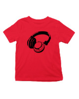 T-Shirt  Παιδικό - Headphones - Color Thumbnail Κόκκινο