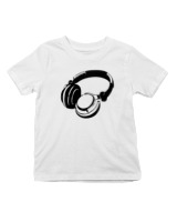 T-Shirt  Παιδικό - Headphones - Color Thumbnail 'Ασπρο