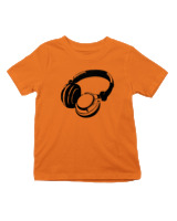 T-Shirt  Παιδικό - Headphones - Color Thumbnail Πορτοκαλί