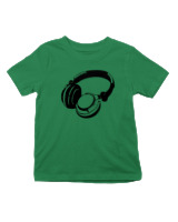 T-Shirt  Παιδικό - Headphones - Color Thumbnail Πράσινο