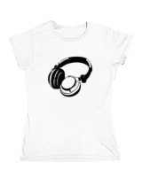 Κοριτσίστικο Κοντομανικο Παιδικό - Headphones - Color Thumbnail ΄Ασπρο