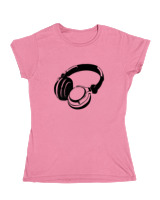 Κοριτσίστικο Κοντομανικο Παιδικό - Headphones - Color Thumbnail Ροζ