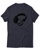 T-Shirt  Γυναικείο - Headphones - Color Thumbnail Σκούρο Μπλέ