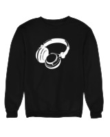 Φούτερ χωρίς κουκούλα Αντρικό - Headphones - Color Thumbnail Μαύρο