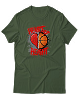 T-Shirt Αντρικό - Heart Over Height - Color Thumbnail Κυπαρισσί