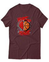 T-Shirt Αντρικό - Heart Over Height - Color Thumbnail Μπορντό