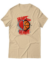 T-Shirt Αντρικό - Heart Over Height - Color Thumbnail Μπεζ