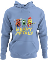 Φούτερ με κουκούλα - Heavy Metals Rocks - Color Thumbnail Blue Carolina