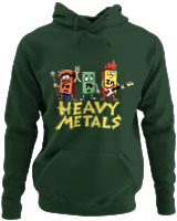 Φούτερ με κουκούλα - Heavy Metals Rocks - Color Thumbnail Κυπαρισσί