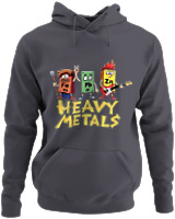 Φούτερ με κουκούλα - Heavy Metals Rocks - Color Thumbnail Ανθρακί