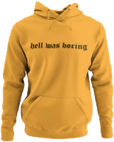 Φούτερ με κουκούλα - Hell Was Boring - Color Thumbnail Κίτρινο Χρυσό