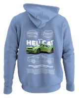 Φούτερ με κουκούλα - Hellcat - Color Thumbnail Blue Carolina