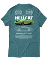 T-Shirt Αντρικό - Hellcat - Color Thumbnail Μπλε Πράσινο