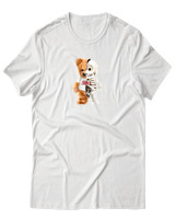 T-Shirt Αντρικό - Hello Half Skeleton - Color Thumbnail Άσπρο
