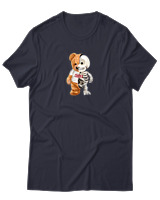 T-Shirt Αντρικό - Hello Half Skeleton - Color Thumbnail Σκούρο Μπλε