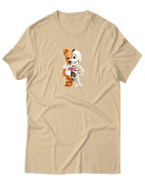 T-Shirt Αντρικό - Hello Half Skeleton - Color Thumbnail Μπεζ