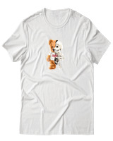 T-Shirt  Γυναικείο - Hello Half Skeleton - Color Thumbnail Άσπρο