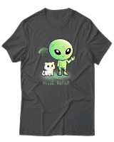 T-Shirt Αντρικό - Hello Human - Color Thumbnail Ανθρακί