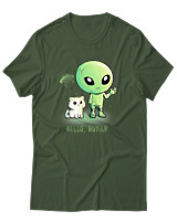 T-Shirt Αντρικό - Hello Human - Color Thumbnail Κυπαρισσί