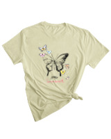 T-Shirt Woman Fashion Γυναικείο - Hello Summer - Color Thumbnail SAGE GREEN
