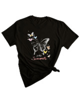 T-Shirt Woman Fashion Γυναικείο - Hello Summer - Color Thumbnail BLACK