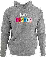 Φούτερ με κουκούλα - Hello Summer - Color Thumbnail Γκρι Μελανζέ