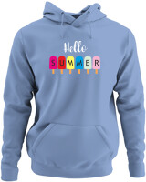 Φούτερ με κουκούλα - Hello Summer - Color Thumbnail Blue Carolina