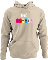 Φούτερ με κουκούλα - Hello Summer - Color Thumbnail Μπέζ