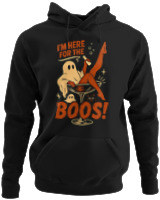 Φούτερ με κουκούλα - Here For The Boos - Color Thumbnail Μαύρο