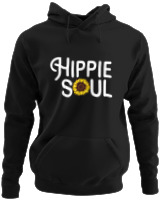 Φούτερ με κουκούλα - Hippie Soul - Color Thumbnail Μαύρο