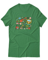 T-Shirt Unisex - Hippie Vibes - Color Thumbnail Πράσινο