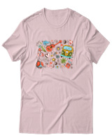 T-Shirt Unisex - Hippie Vibes - Color Thumbnail Απαλό Ροζ