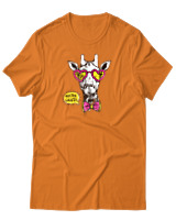 T-Shirt Αντρικό - Hipster Giraffe - Color Thumbnail Πορτοκαλί