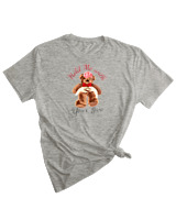 T-Shirt Woman Fashion Γυναικείο - Hold Me With Love - Color Thumbnail GREY MELANZE