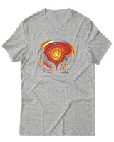 T-Shirt Αντρικό - Hold The Universe In There Hands - Color Thumbnail Γκρι Μελανζέ