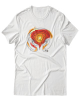 T-Shirt Αντρικό - Hold The Universe In There Hands - Color Thumbnail Άσπρο