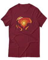 T-Shirt Αντρικό - Hold The Universe In There Hands - Color Thumbnail Σκούρο Κόκκινο