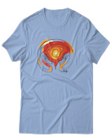 T-Shirt Αντρικό - Hold The Universe In There Hands - Color Thumbnail Γαλάζιο