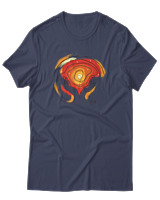 T-Shirt Αντρικό - Hold The Universe In There Hands - Color Thumbnail Μπλε Γκρι