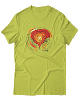 T-Shirt Αντρικό - Hold The Universe In There Hands - Color Thumbnail Λαχανί