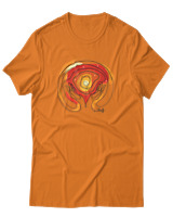 T-Shirt Αντρικό - Hold The Universe In There Hands - Color Thumbnail Πορτοκαλί