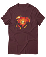T-Shirt Αντρικό - Hold The Universe In There Hands - Color Thumbnail Μπορντό