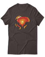 T-Shirt Αντρικό - Hold The Universe In There Hands - Color Thumbnail Καφέ