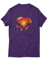 T-Shirt Αντρικό - Hold The Universe In There Hands - Color Thumbnail Σκούρο Μωβ