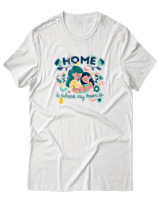 T-Shirt  Γυναικείο - Home Is Where My Mom Is - Color Thumbnail Άσπρο