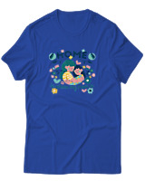 T-Shirt  Γυναικείο - Home Is Where My Mom Is - Color Thumbnail Μπλέ Ρουά