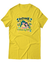 T-Shirt  Γυναικείο - Home Is Where My Mom Is - Color Thumbnail Κίτρινο Χρυσό